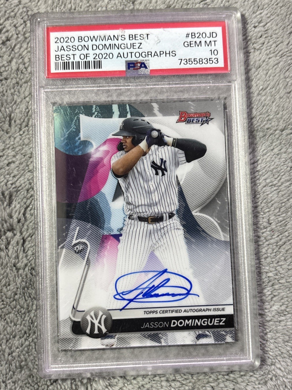 2020 Bowman's Best - Best of 2020 Autographs Jasson Dominguez #B20-JD PSA 10