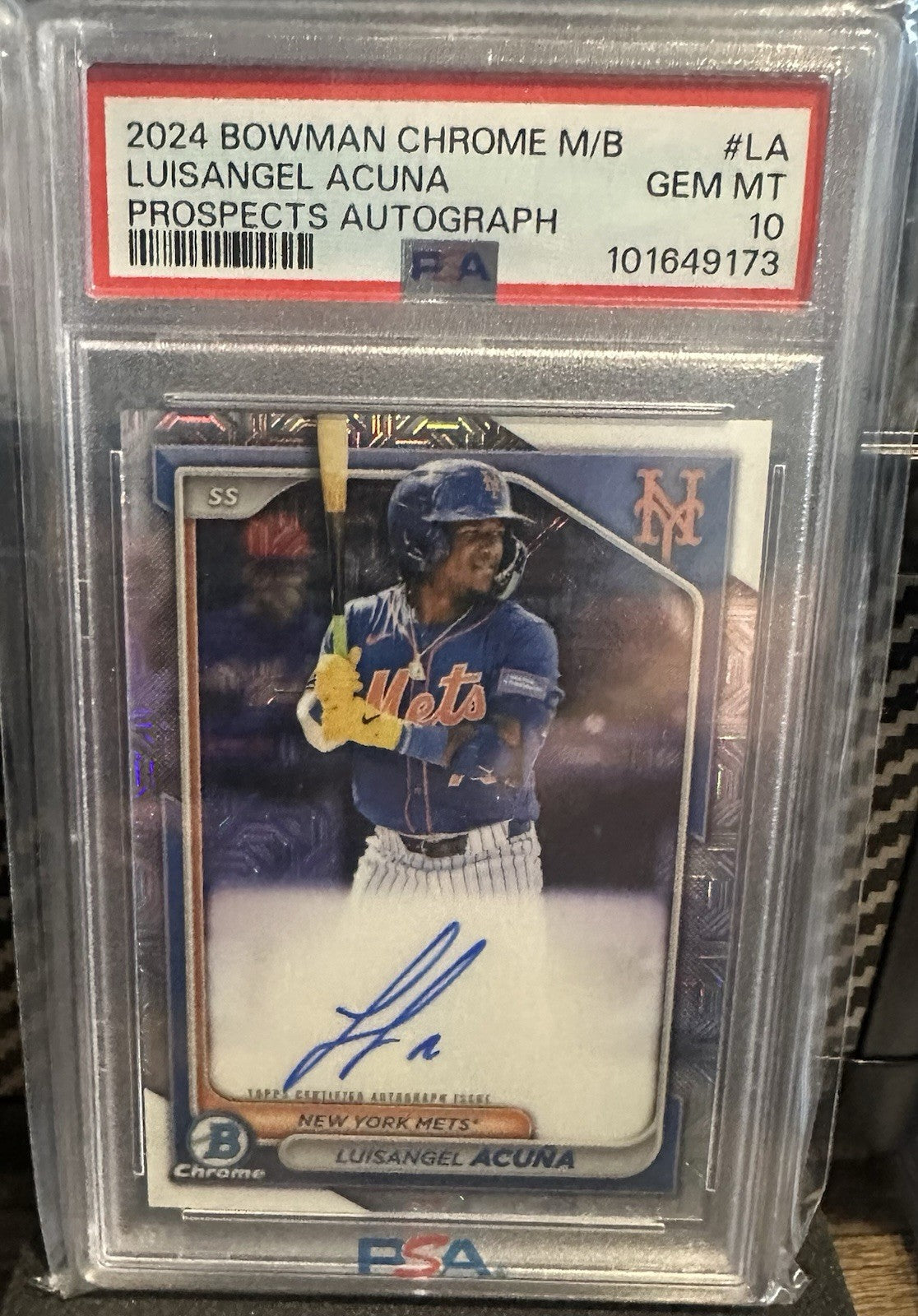 2024 Bowman Chrome Prospects Luisangel Acuna Prospects Auto PSA 10