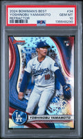 2024 Bowman's Best Yoshinobu Yamamoto #34 Refractor Rookie RC Dodgers PSA 10