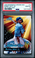 2025 Bowman Chrome Mega Box Meteoric Rise Bobby Witt Jr #11 PSA 10 POP 10!