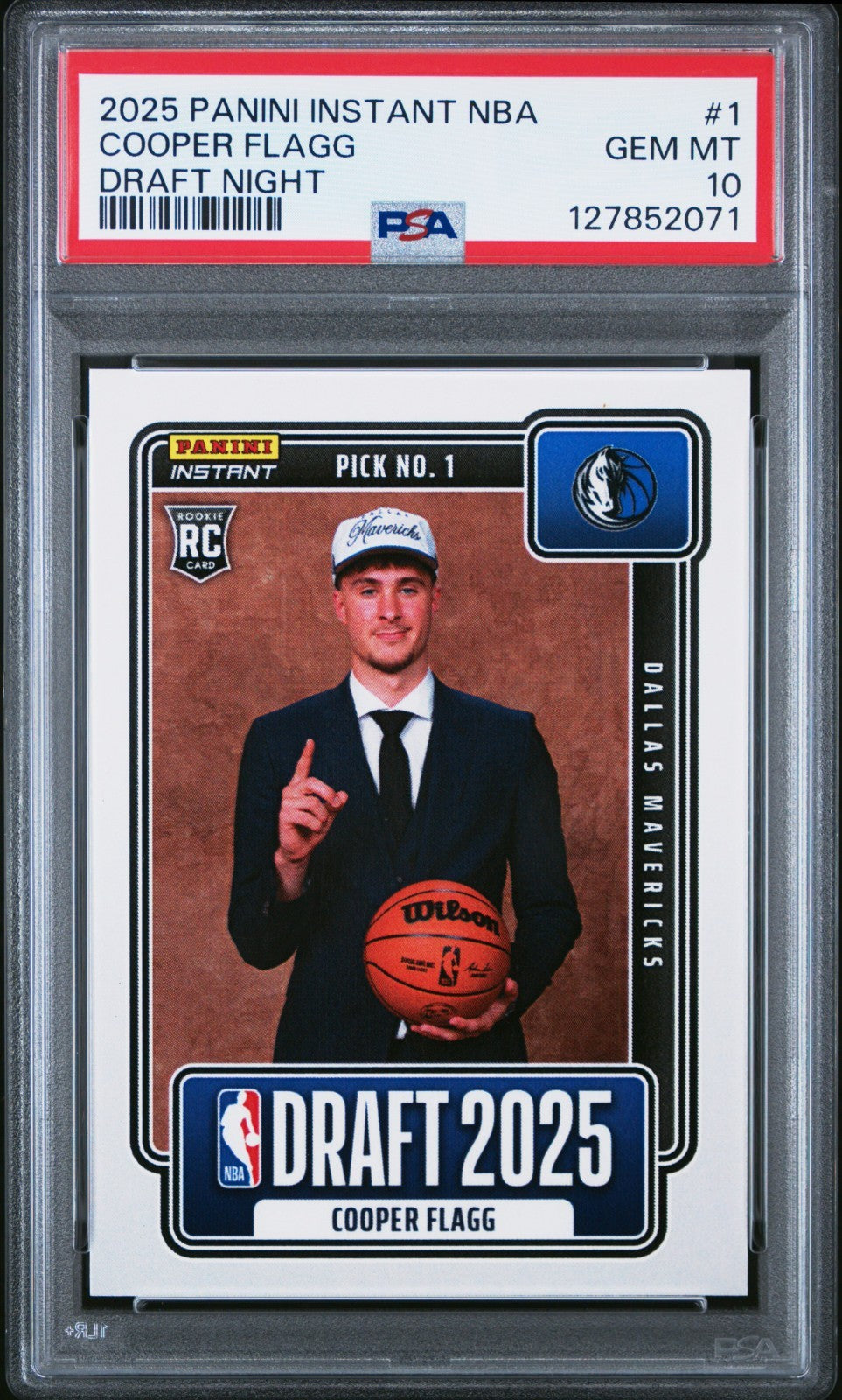 2025-26 Panini Instant - Draft Night 2025 Cooper Flagg #NBADN-1  (RC) PSA 10