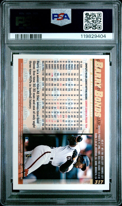 1998 Topps - Barry Bonds #317 PSA 10 LOW POP!