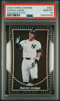 2025 Topps Chrome Baseball Aaron Judge Yankees Shadow Etch Card #SE2 PSA 10