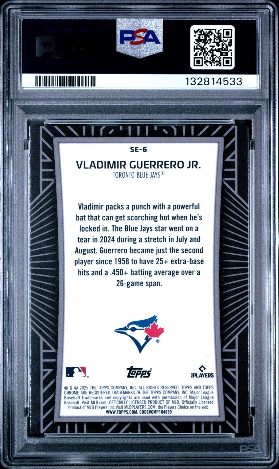2025 Topps Chrome - Shadow Etch Vladimir Guerrero Jr. #SE-6 PSA 10