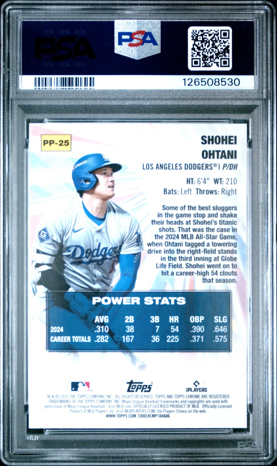 2025 Topps Chrome Shohei Ohtani Power Players #PP25 PSA 10