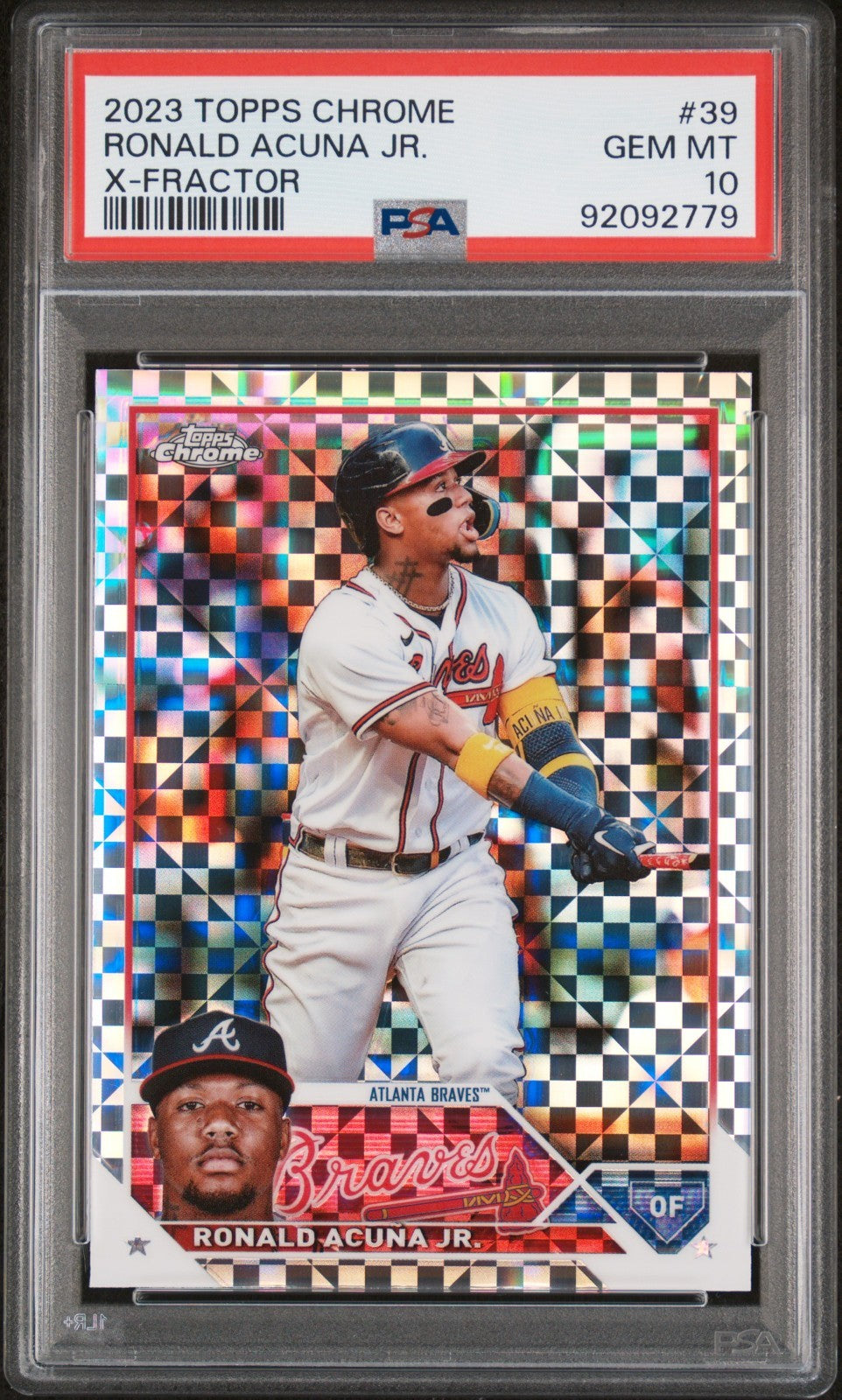 2023 Topps Chrome - Ronald Acuña Jr. #39 X-Fractor PSA 10