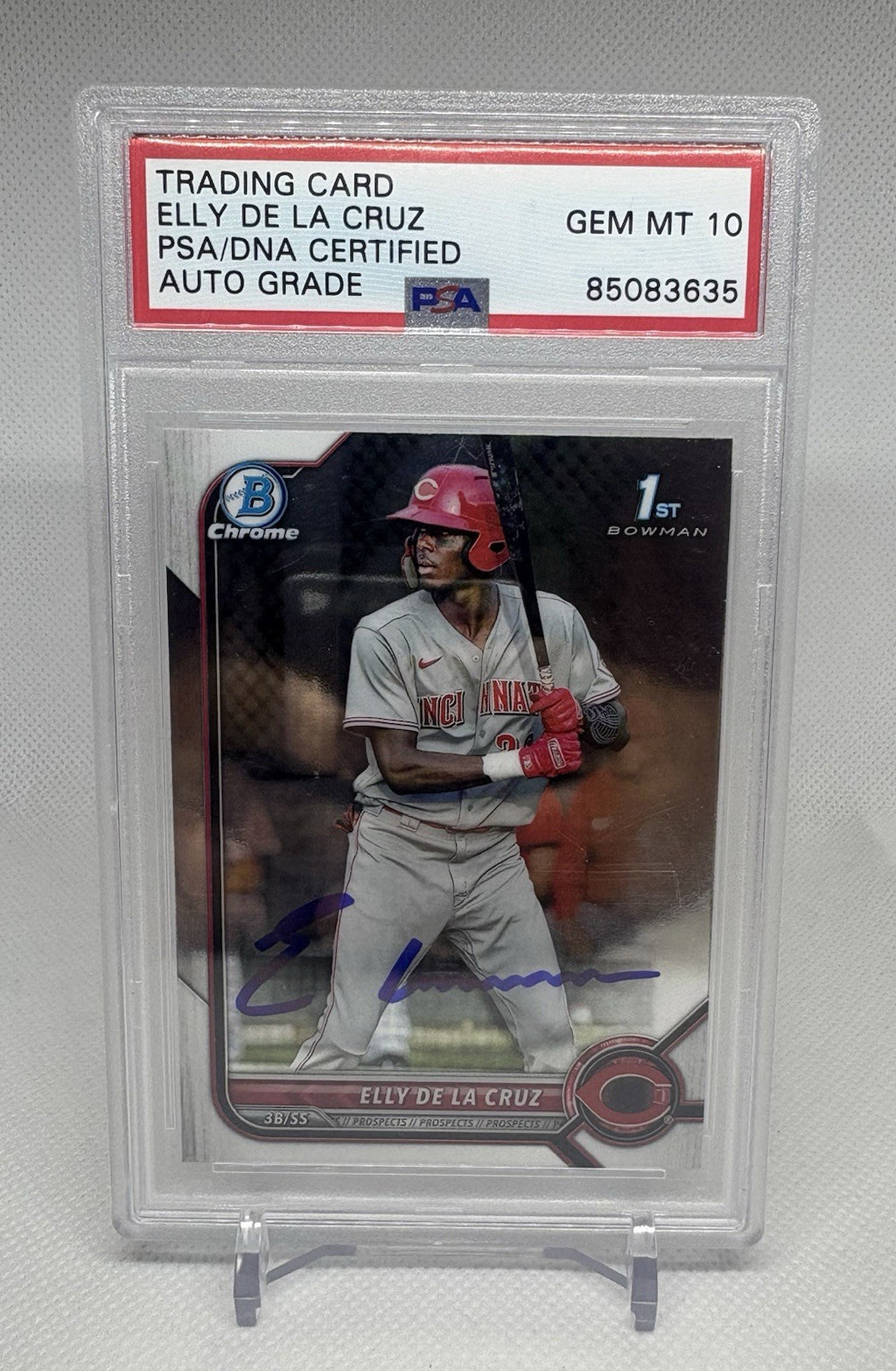 2022 Bowman Chrome Elly De La Cruz Autograph Psa DNA 10 Auto #BCP-50