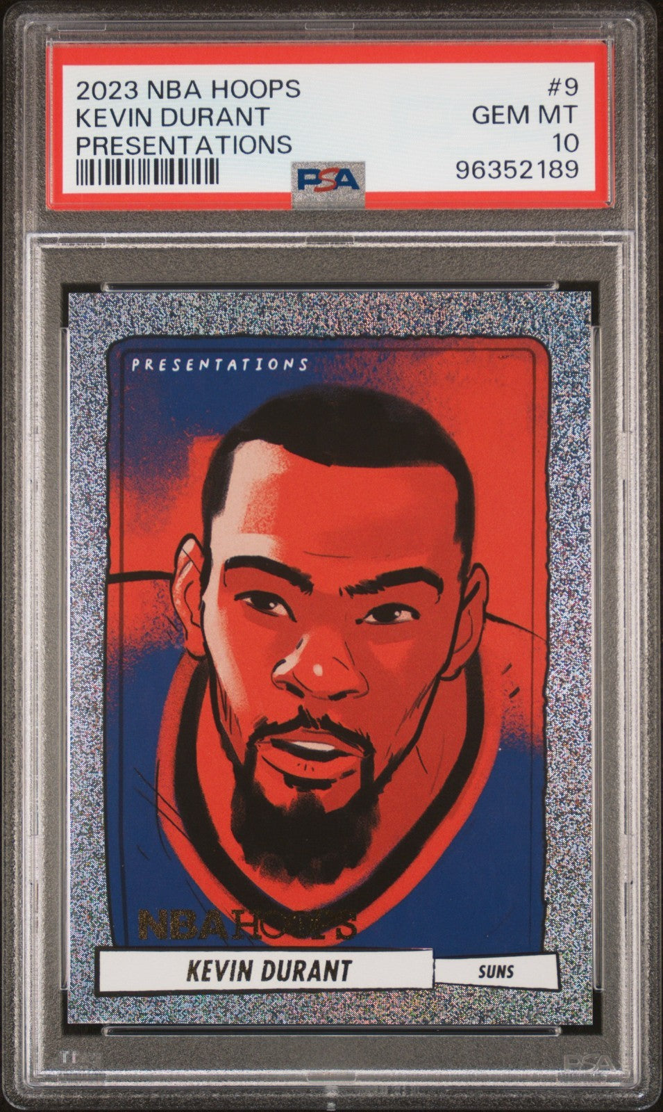 2023-24 Panini NBA Hoops - Presentations Kevin Durant #9 PSA 10