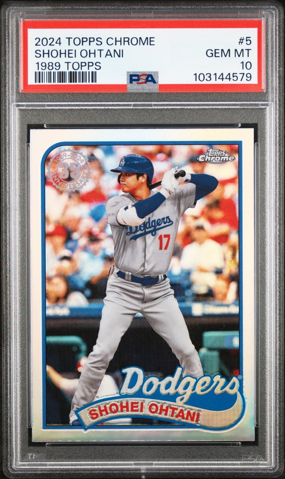 2024 Topps Chrome - 1989 Topps Baseball Shohei Ohtani #89CB-5 PSA 10