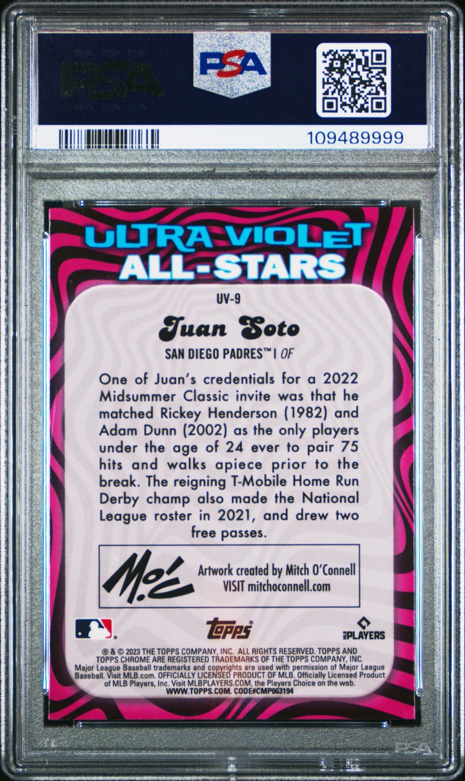 2023 Topps Chrome - Ultraviolet All-Stars Juan Soto #UV-9 PSA 10 LOW POP!
