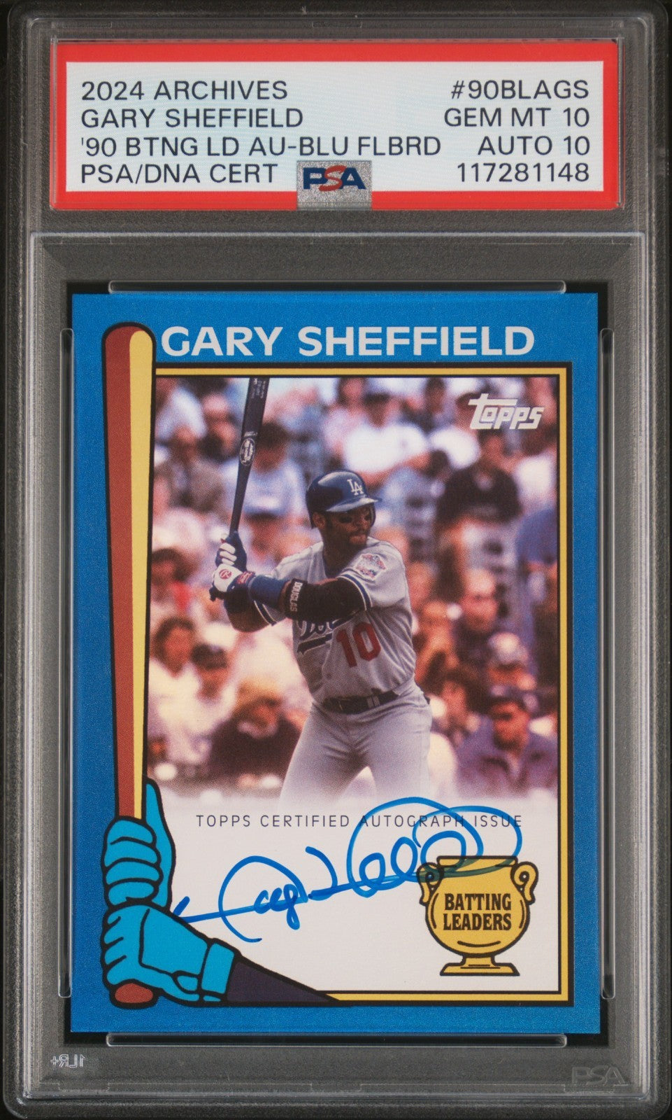 2024 Topps Archives - Autographs Gary Sheffield #90BLA-GS PSA 10 Auto 10 / 25
