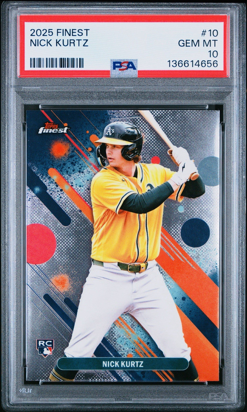 2025 Topps Finest Chrome Nick Kurtz RC # PSA 10