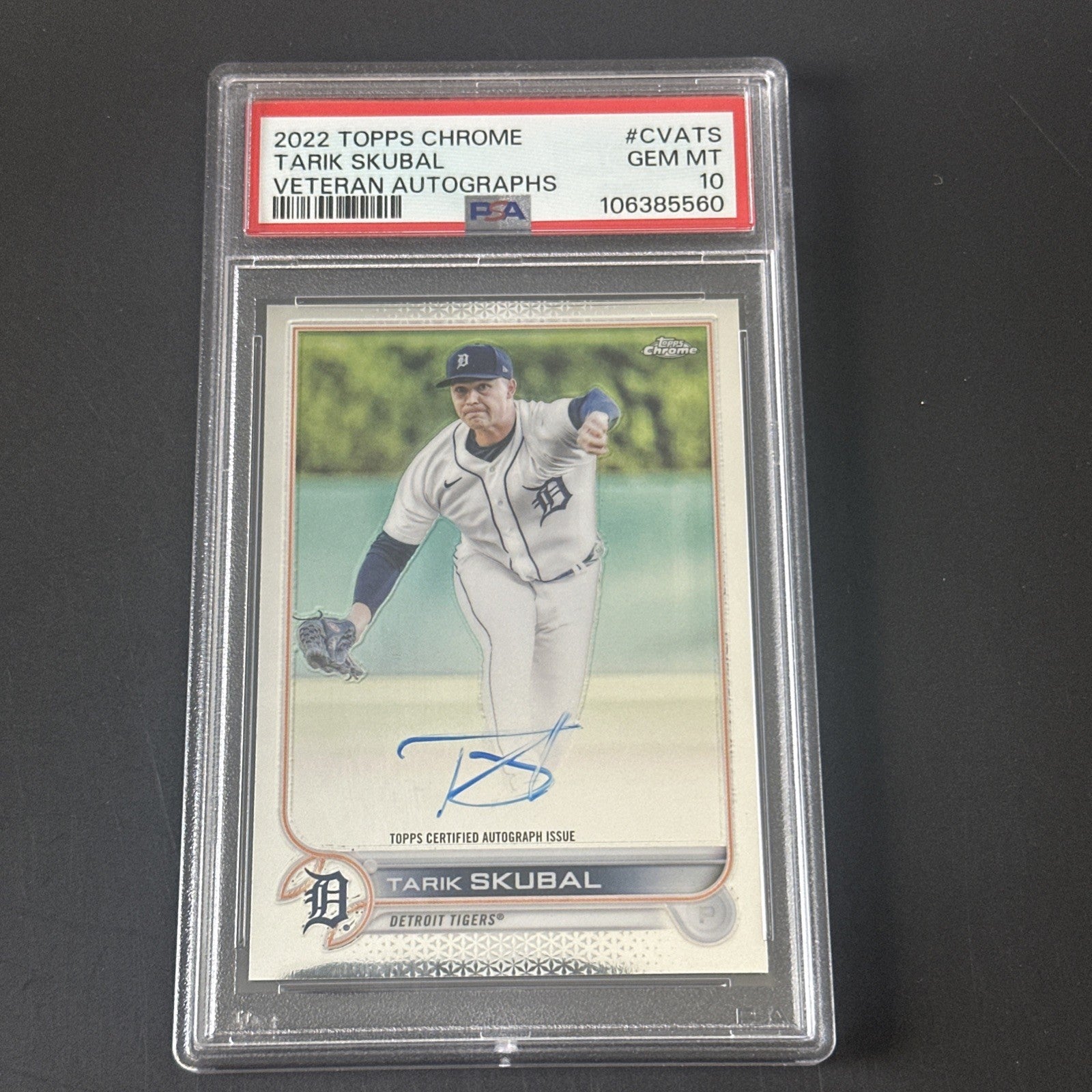2022 Topps Chrome - Chrome Veteran Autographs Tarik Skubal PSA 10