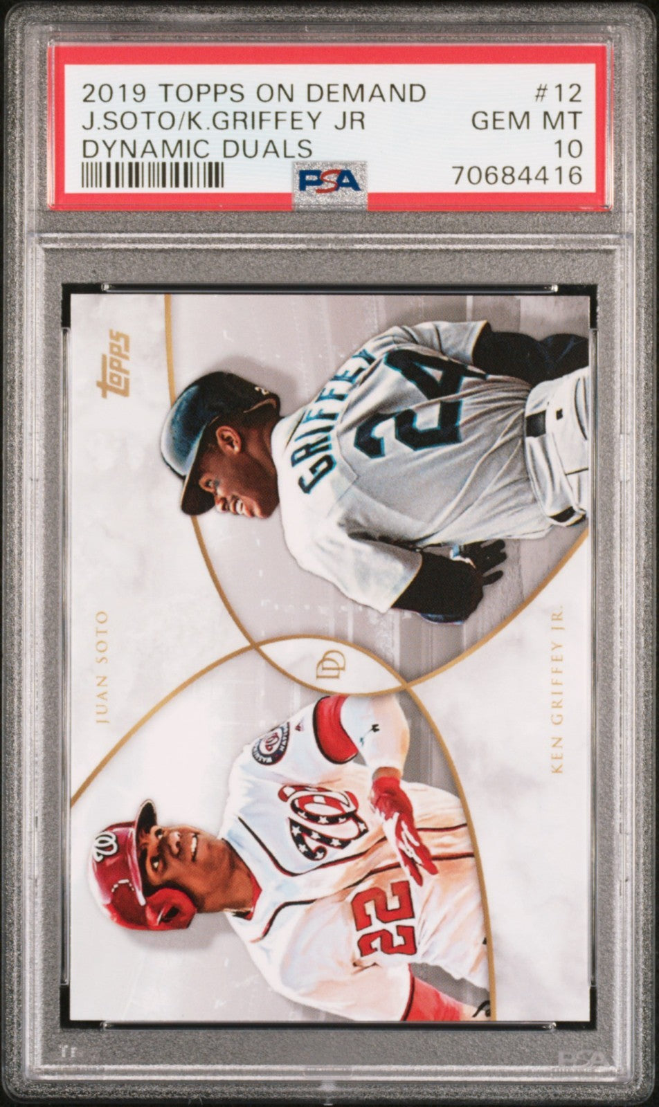 2019 Topps On Demand Dynamic Duals - Ken Griffey Jr, Juan Soto #12 PSA 10