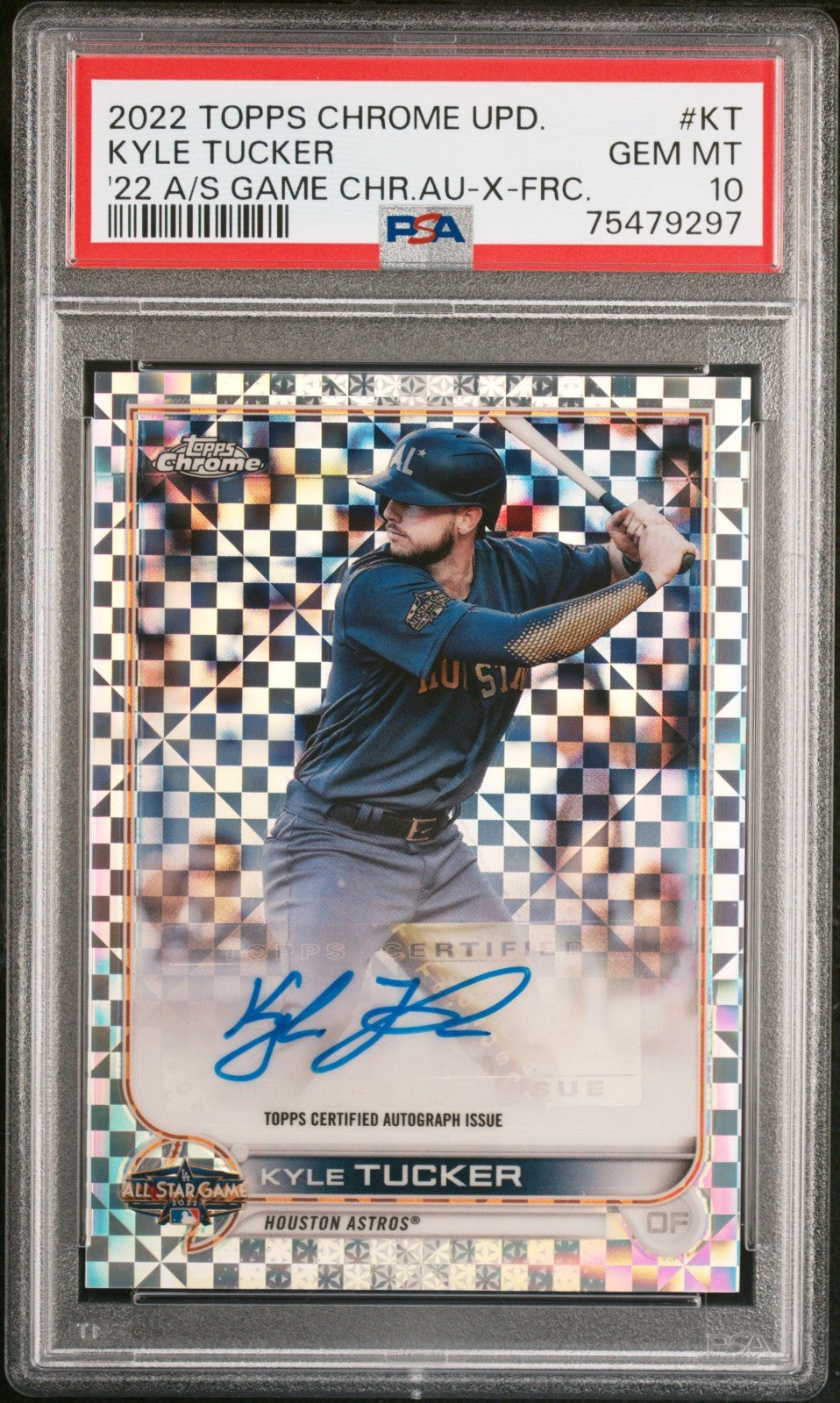 2022 Topps Chrome Upd - 2022 All-Star Game Autographs Kyle Tucker /125 PSA 10