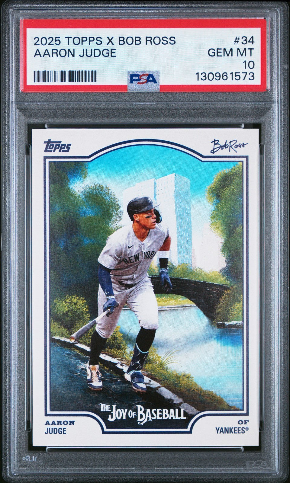2025 Topps X Bob Ross the Joy of Baseball - Aaron Judge #34 PSA 10