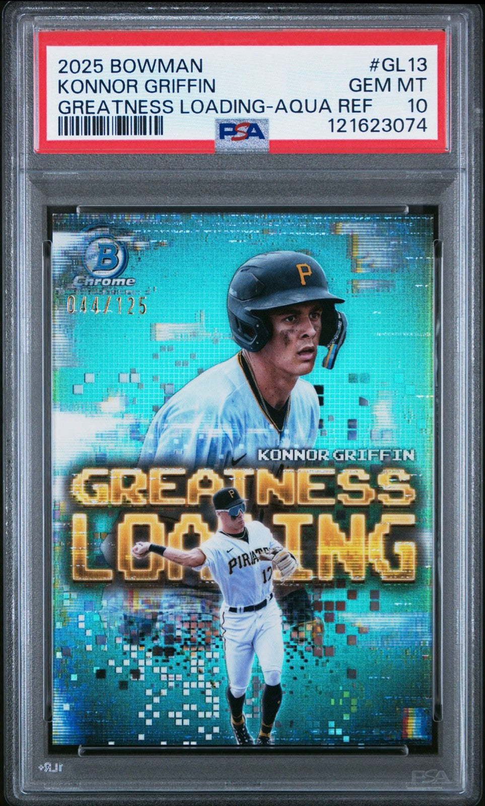 2025 Bowman Greatness Loading Konnor Griffin Aqua Refractor /125 (RC) PSA 10