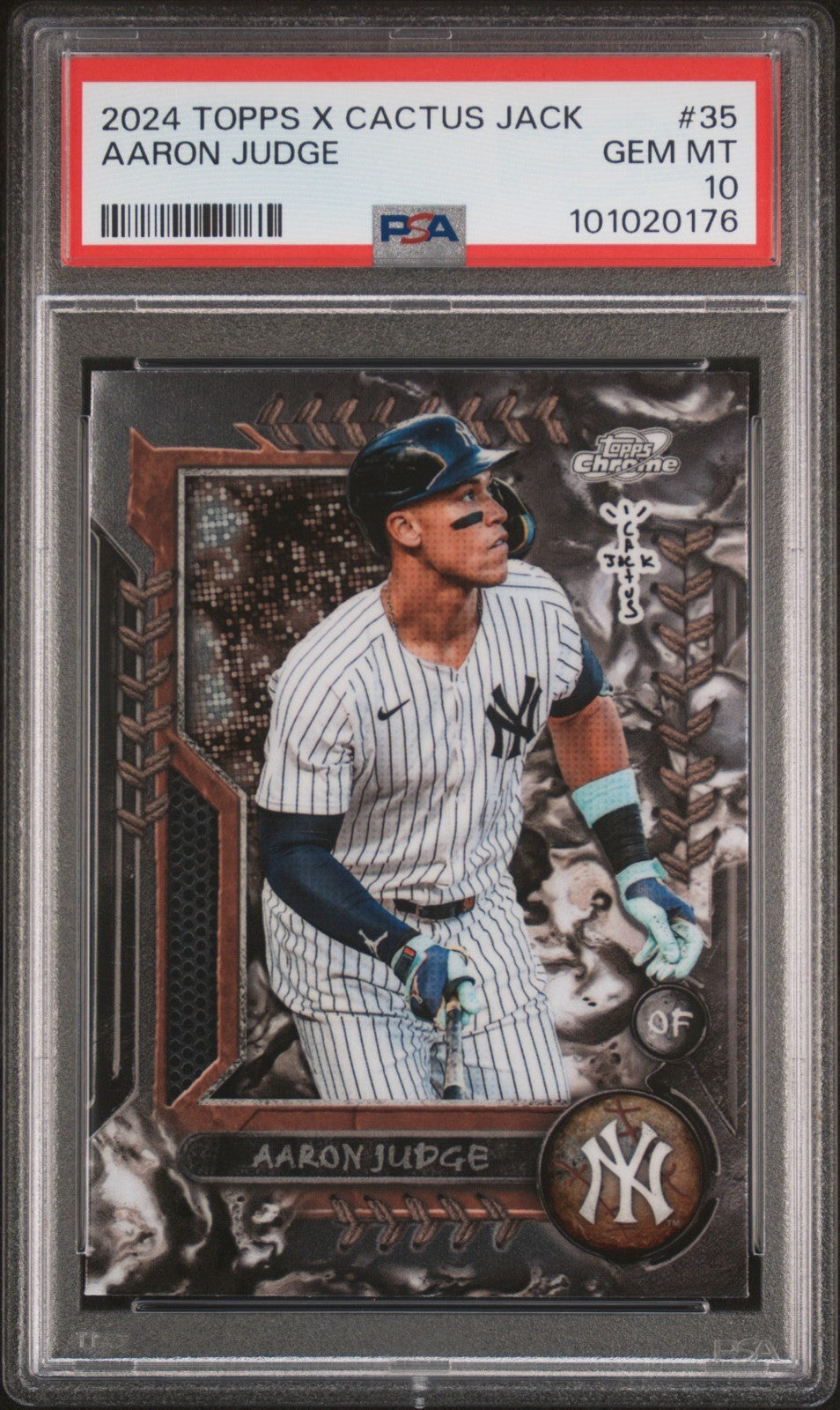 2024 Topps Cosmic Chrome X Cactus Jack Aaron Judge #35 PSA 10