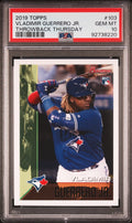2019 Topps Throwback Thursday RC- 1995 Bowman Design Vladimir Guerrero Jr PSA 10
