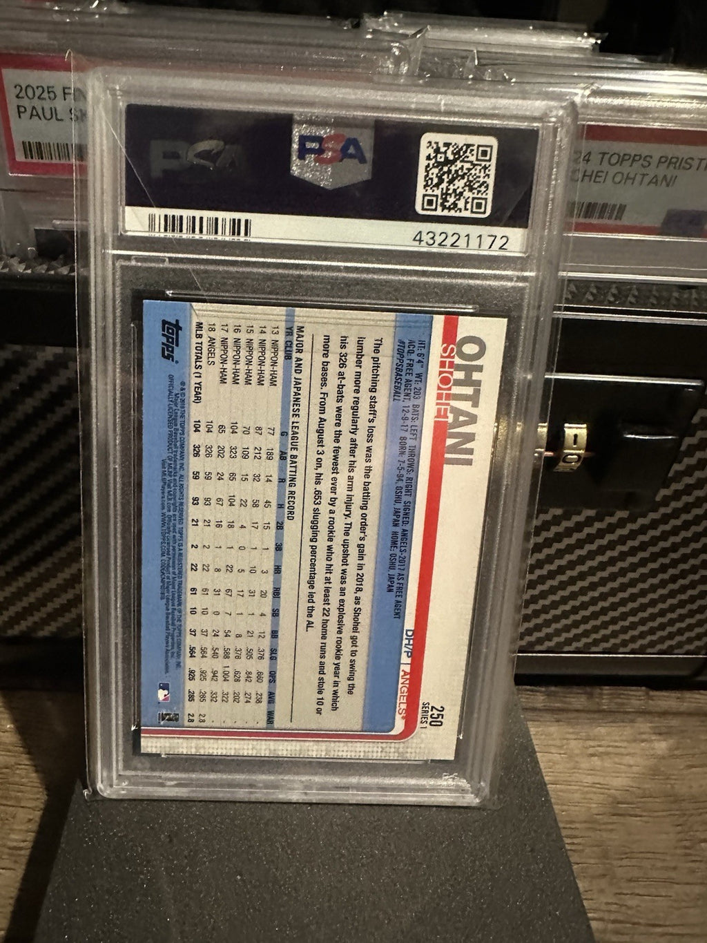 2019 Topps - Shohei Ohtani #250 Swinging PSA 10