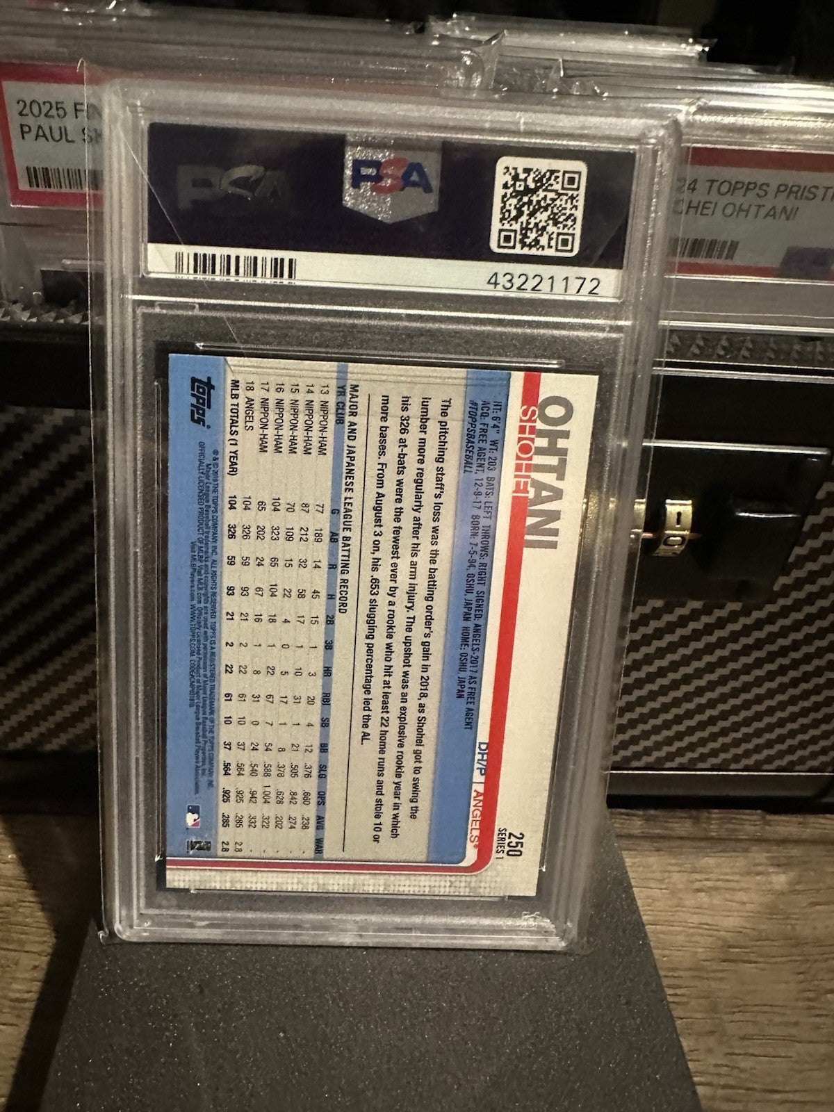 2019 Topps - Shohei Ohtani #250 Swinging PSA 10