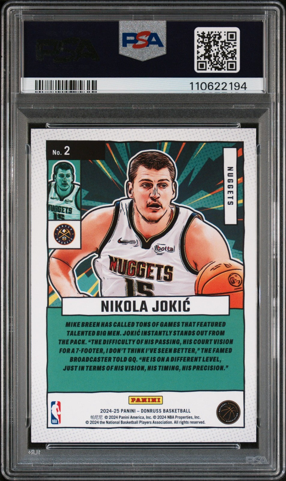 2024-25 Panini Donruss - Net Marvels Nikola Jokić #2 PSA 10