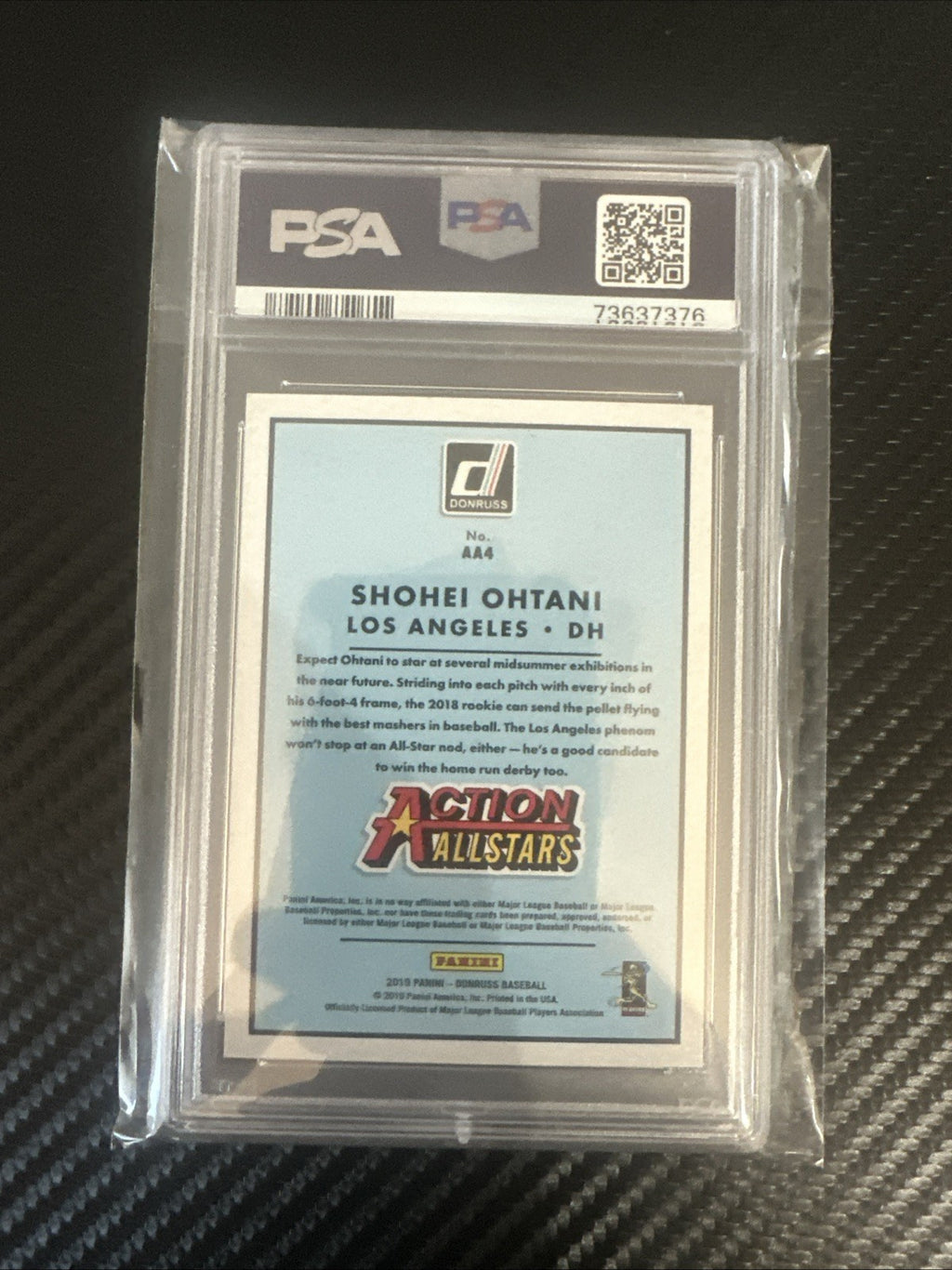 2019 Panini Donruss - Action All-Stars Shohei Ohtani #AA4 Rapture PSA 10