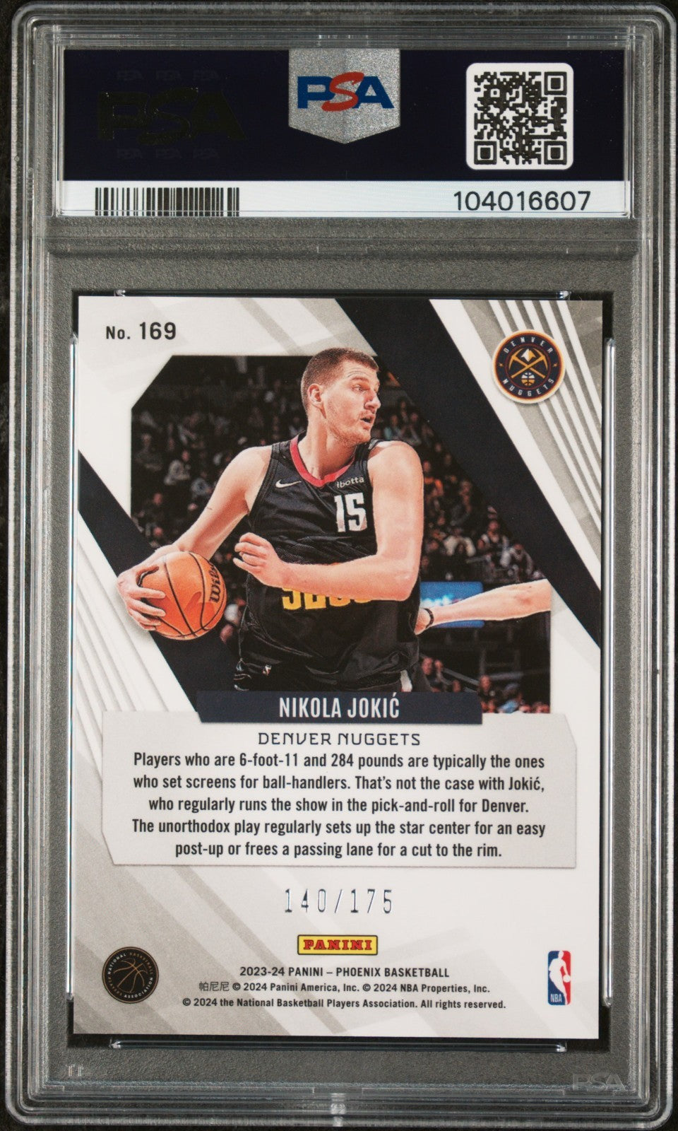 2023 Panini Phoenix Nikola Jokic Yellow Ice #169 /175 POP 2!