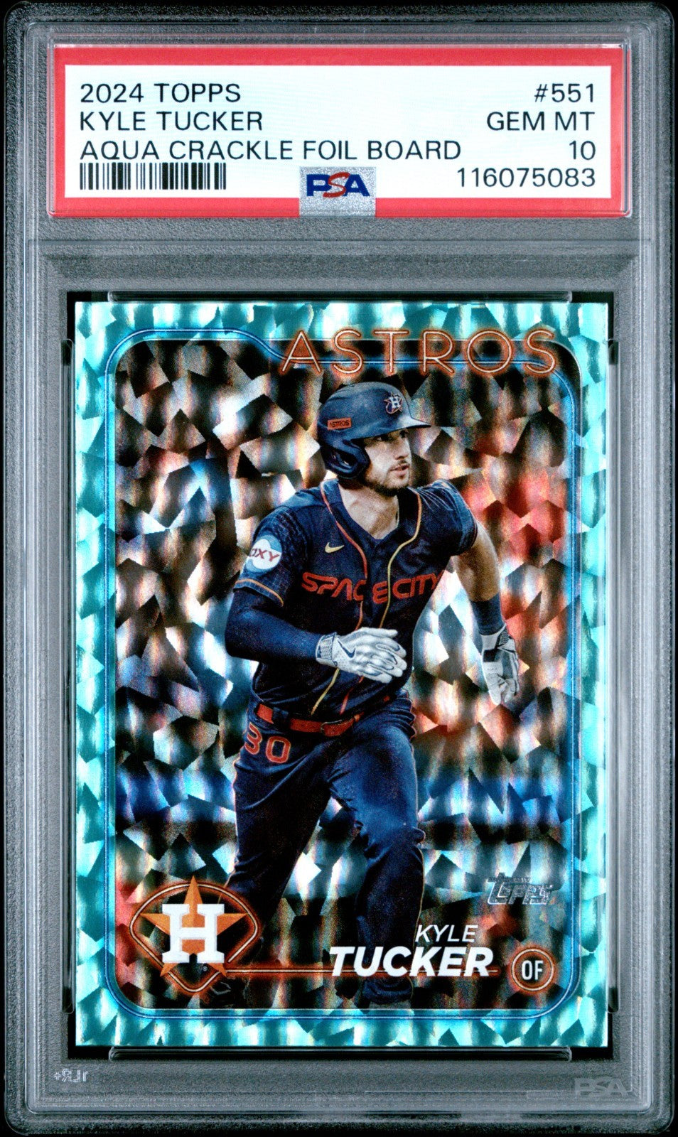 2024 Topps Series 2 - Kyle Tucker #551 Aqua Foil /399 PSA 10
