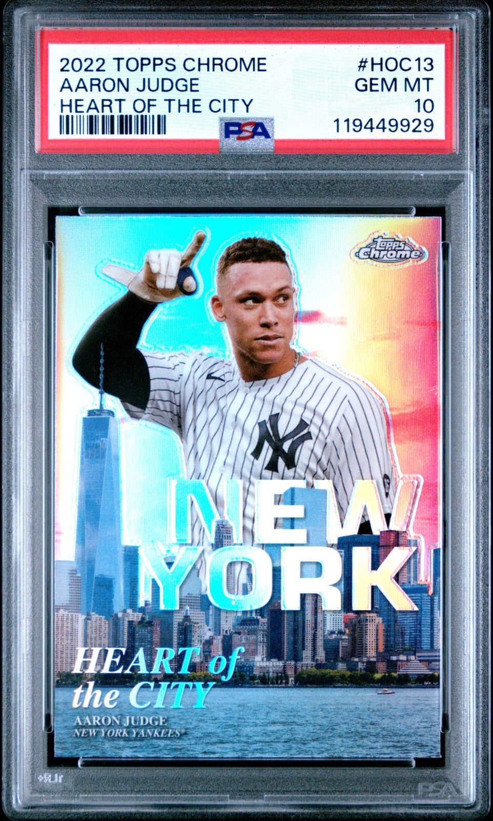 2022 Topps Chrome - Heart of the City Aaron Judge #HOC-13 PSA 10