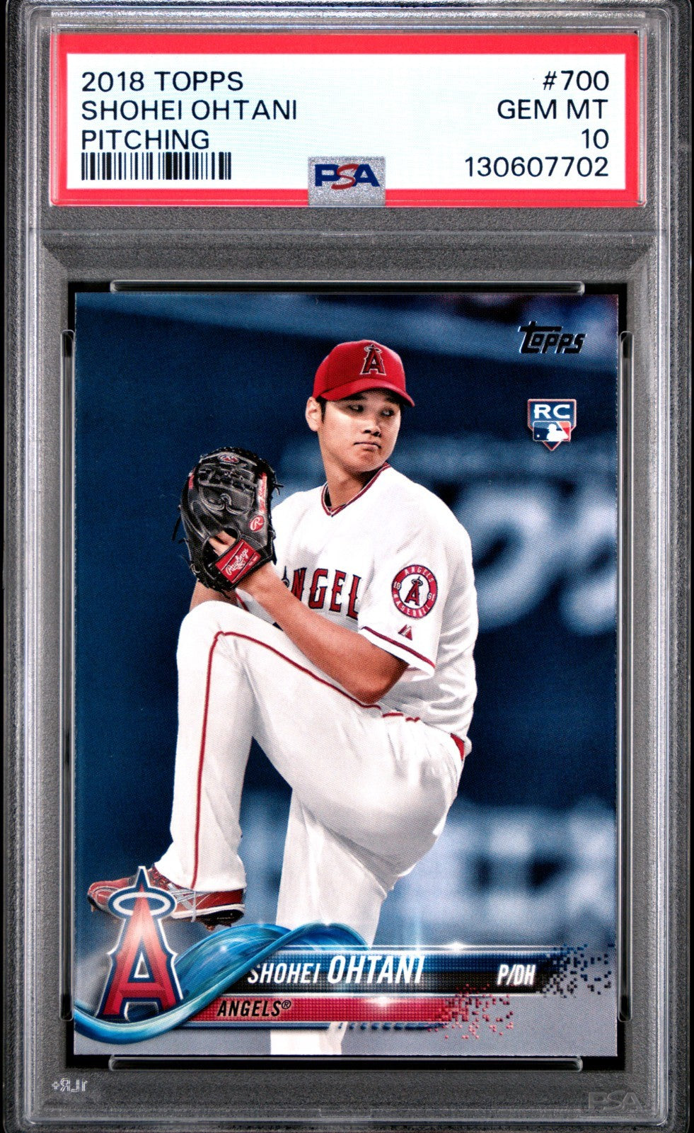 Shohei Ohtani Rookie 2018 Topps #700 Pitching RC Los Angeles Dodgers MLB PSA 10