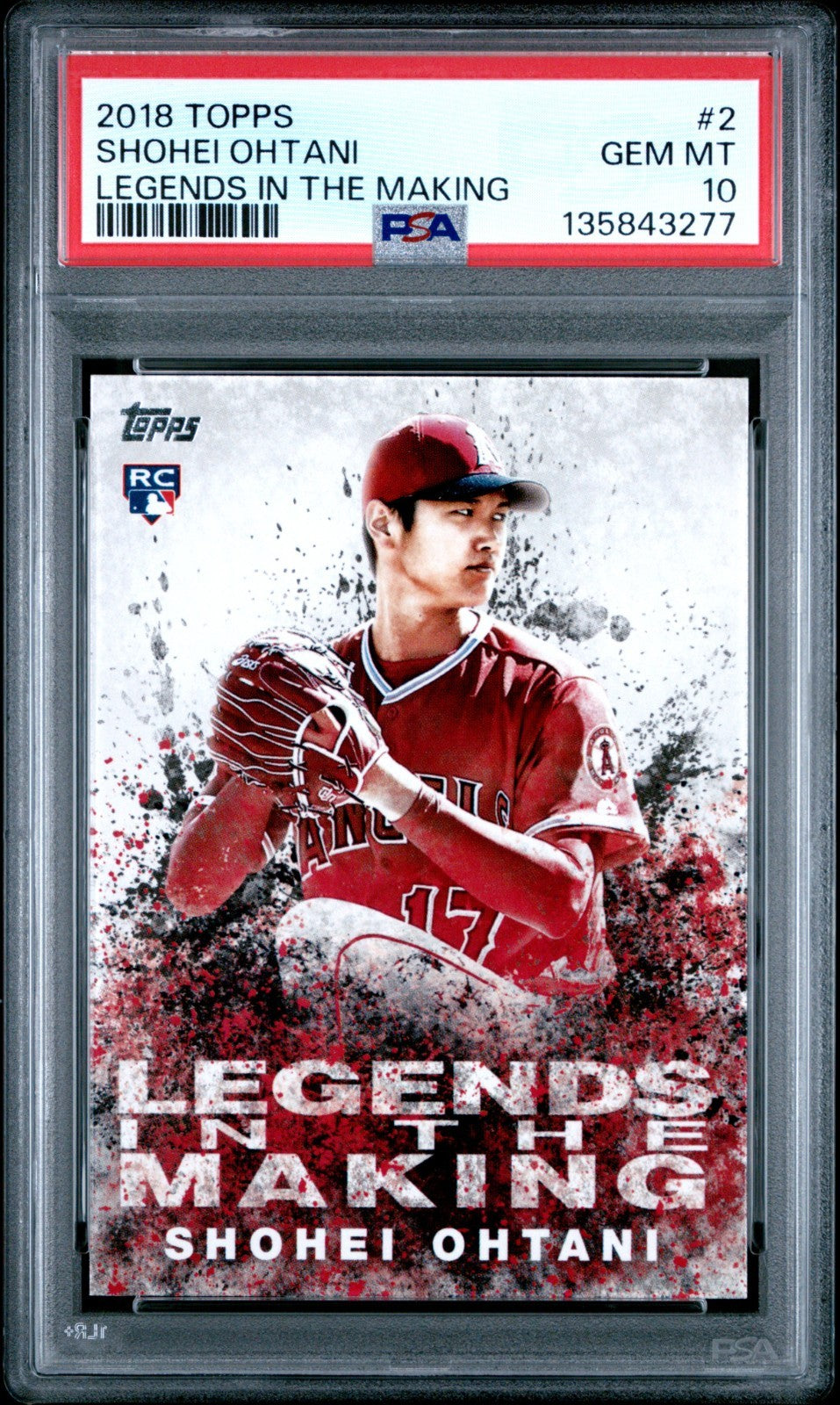2018 Topps Shohei Ohtani Legends In The Making Rookie Card PSA 10 #2