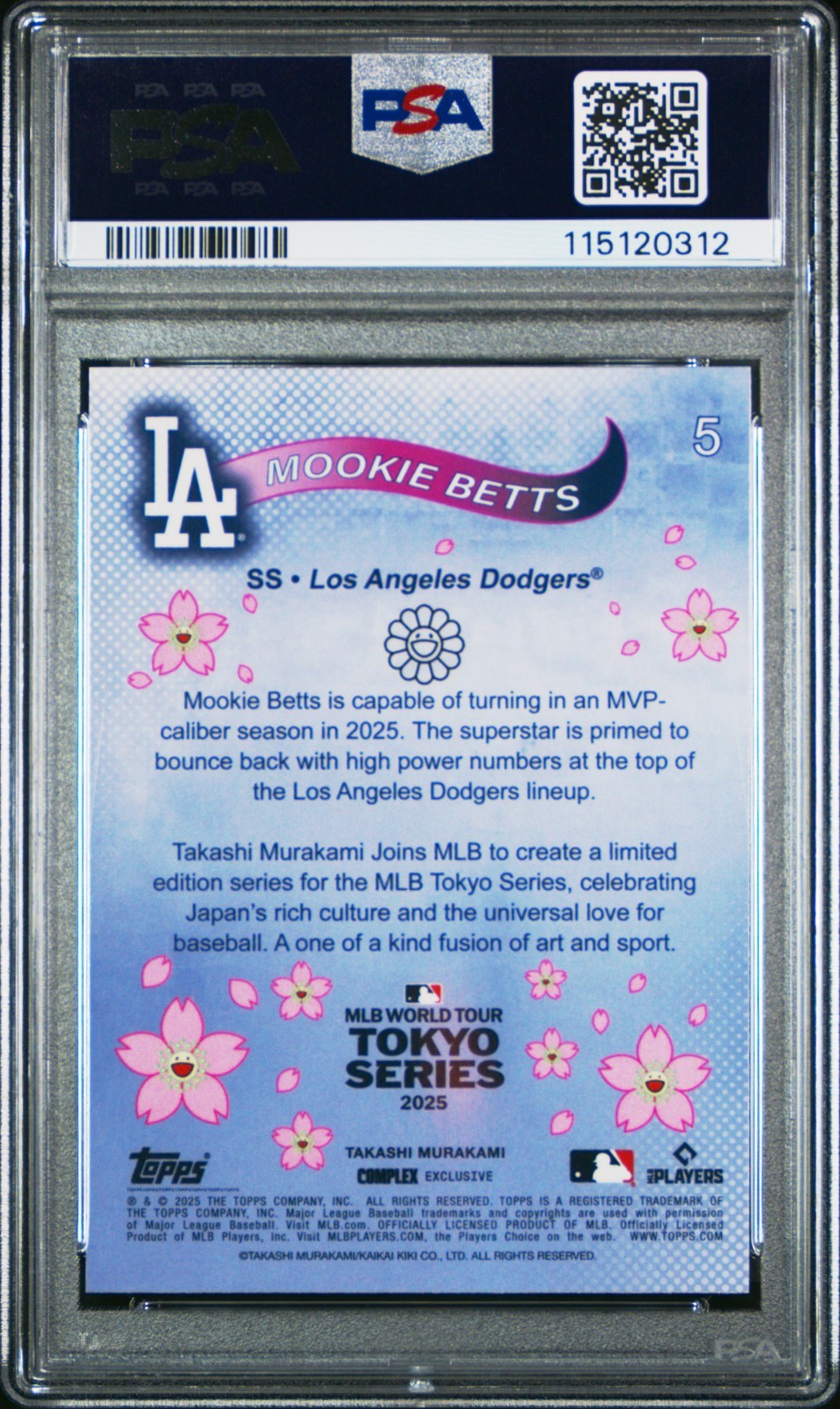 2025 Topps Murakami Tokyo Series #5 Mookie Betts PSA 10