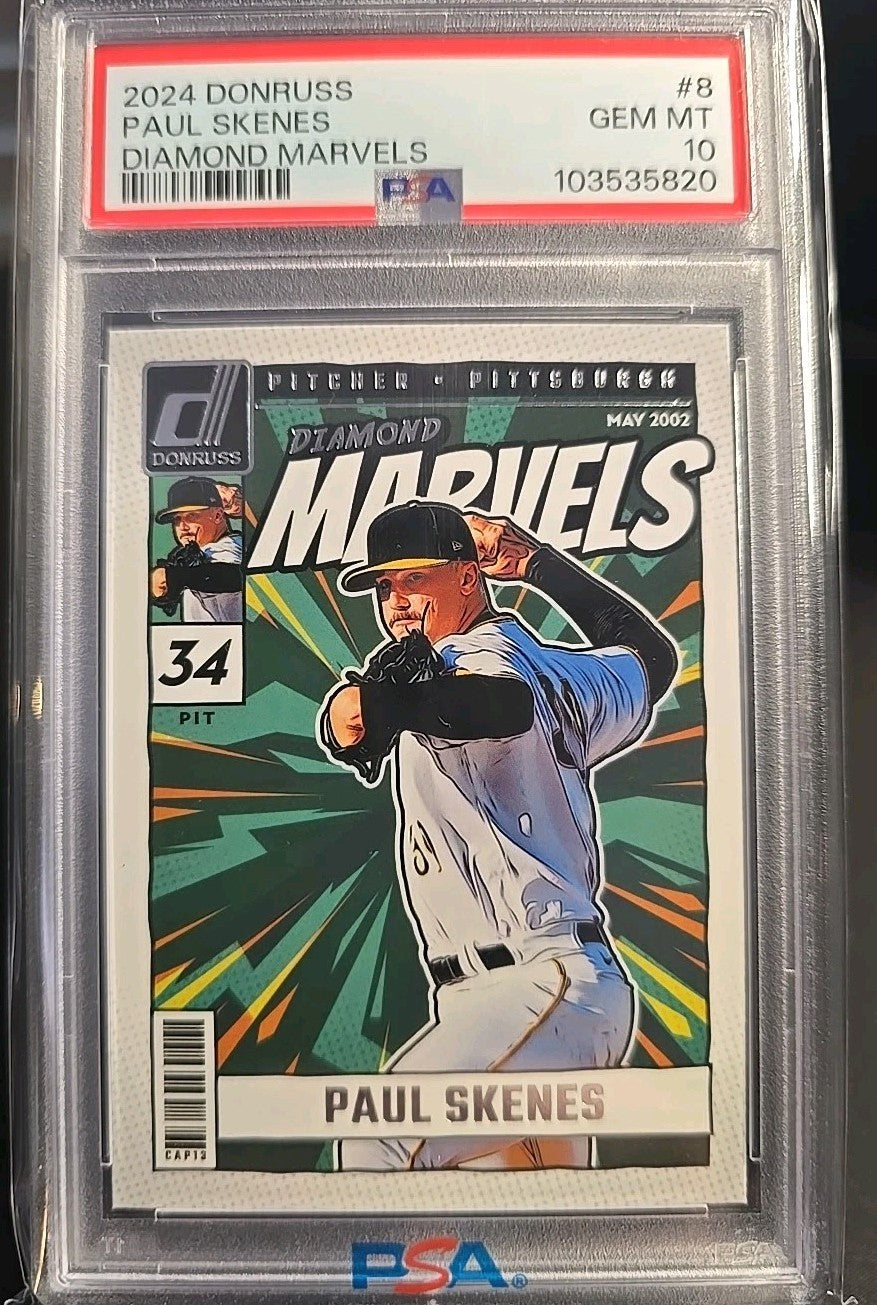 2024 Panini Donruss - Diamond Marvels #8 Paul Skenes (RC) PSA GEM MT 10