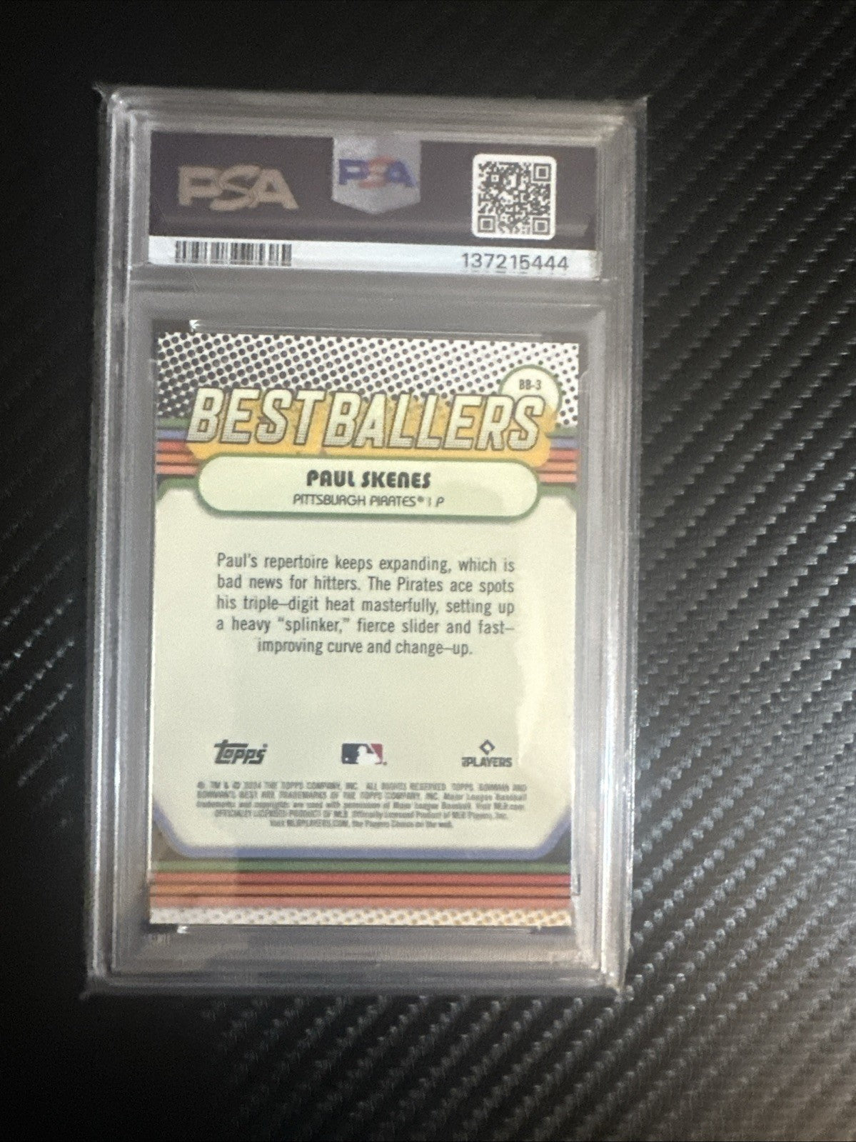 2024 Bowman s Best - Best Ballers Paul Skenes #BB-3 (RC) PSA 10