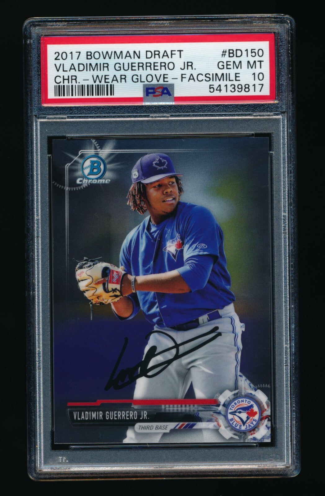 2017 Bowman Chrome Prospects #BD-150 Vladimir Guerrero Jr Facsimile Auto PSA 10!