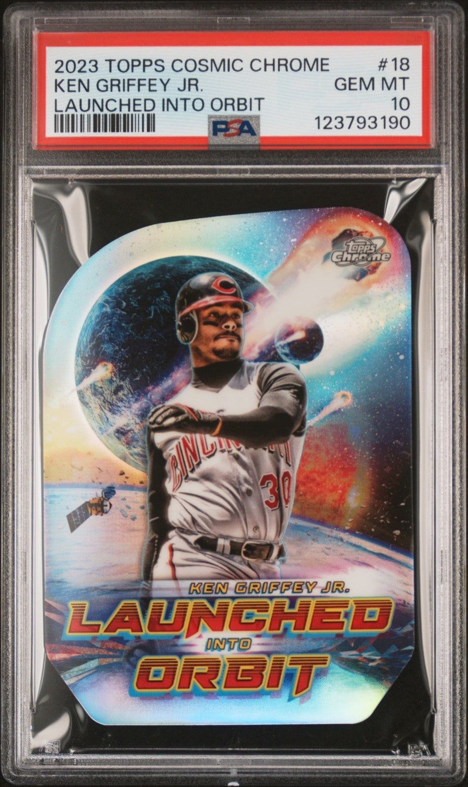 2023 Topps Cosmic Chrome Launched Into Orbit Ken Griffey Jr #18 PSA10