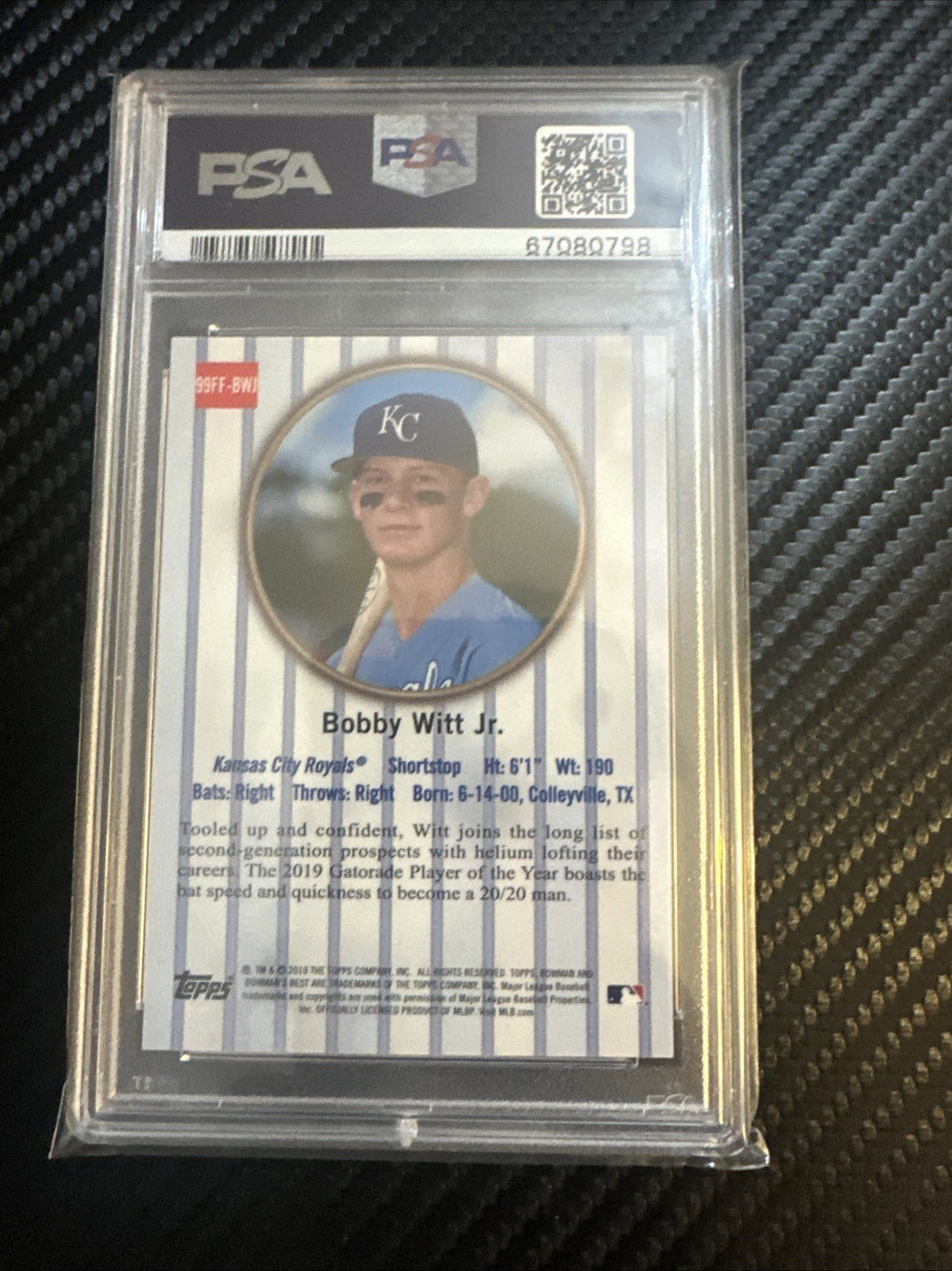 2019 Bowman's Best - 1999 Franchise Favorites Bobby Witt Jr. #99FF-BWJ (RC)