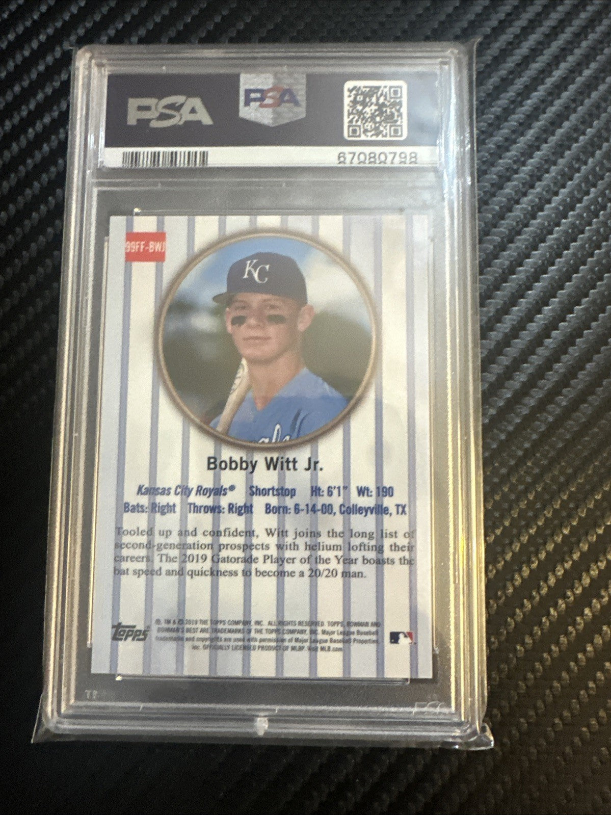 2019 Bowman's Best - 1999 Franchise Favorites Bobby Witt Jr. #99FF-BWJ (RC)