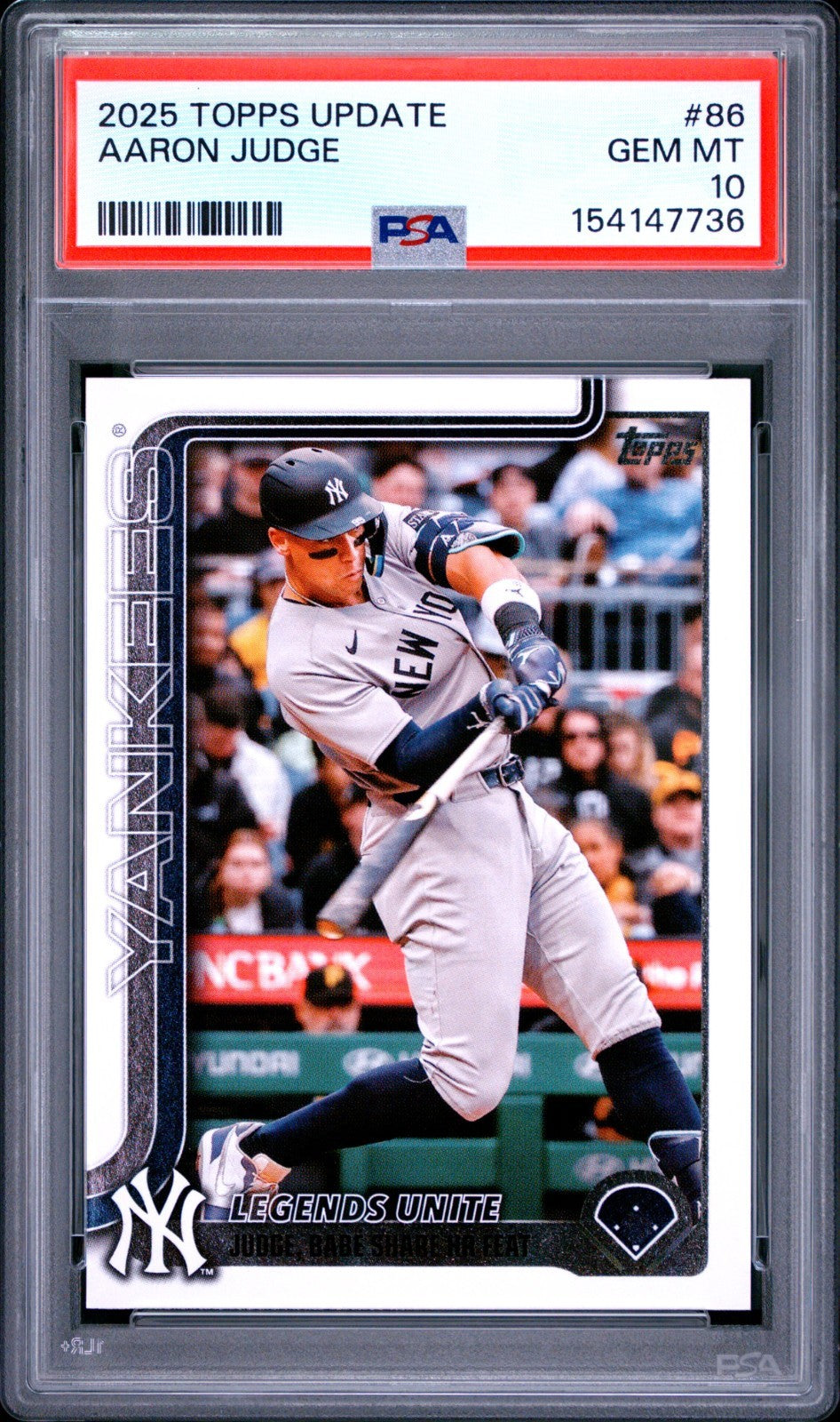 2025 Topps Update Series - Aaron Judge #US86 PSA 10 POP 10!