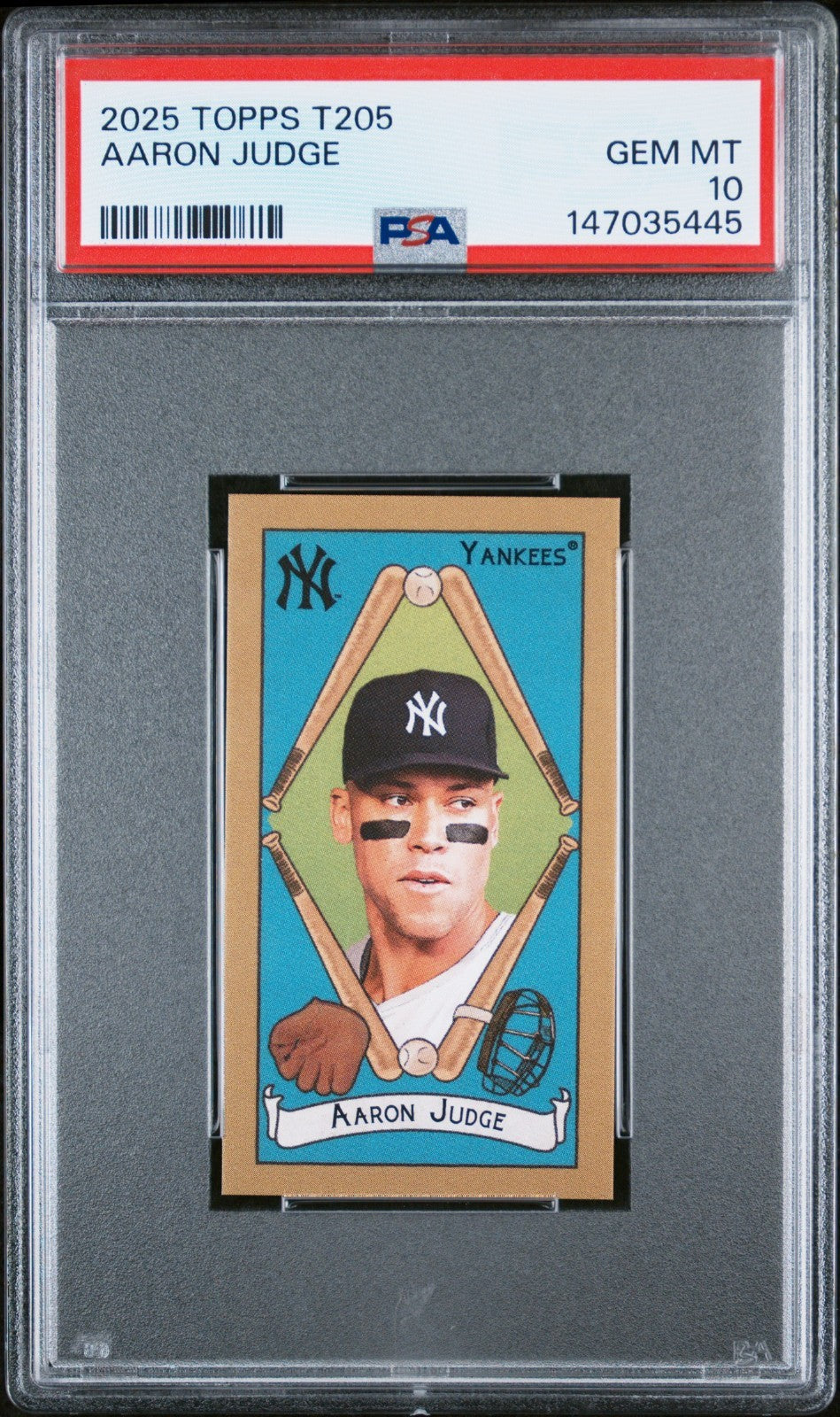 2025 Topps T205 Aaron Judge PSA 10 Gem Mint POP 2!