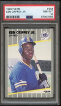 1989 Fleer Ken Griffey Jr Rookie Card RC #548 Seattle Mariners PSA 10!