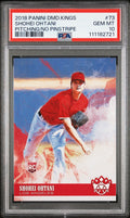 2018 Diamond Kings #73 SHOHEI OHTANI No Pinstripe Pitching Rookie Card PSA 10